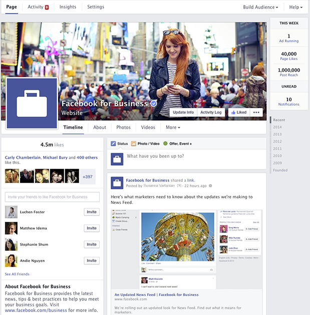 Facebook Page New Layout