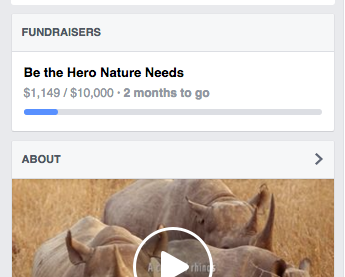 Facebook Fundraisers Sidebar
